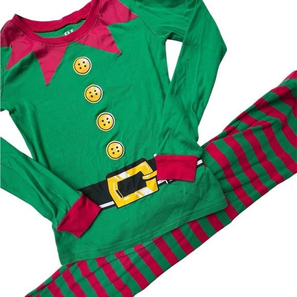 Children’s Place - PJ Place - Elf Christmas Pajamas Size 8 Green/Red - Picture 1 of 4
